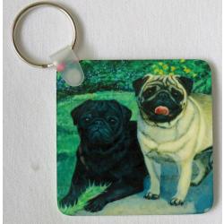 Pug 2 key ring - side 1